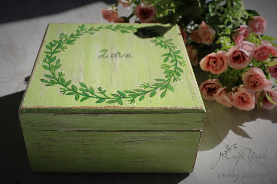 Casket for wedding rings CFW-04